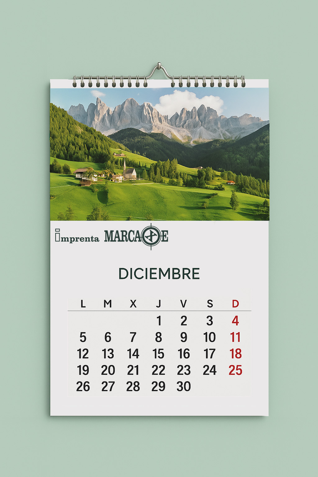 calendarios pared